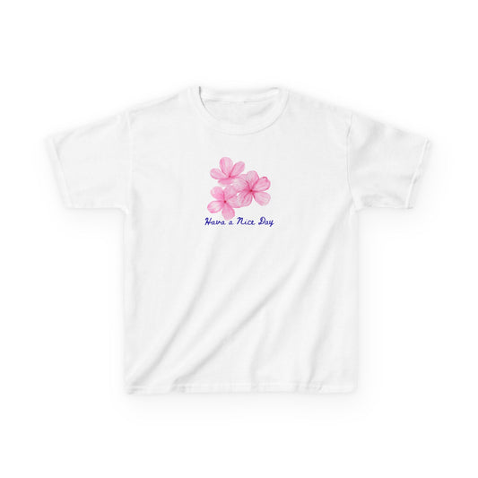 Kids Floral Cotton Tee - Perfect for Spring Celebrations, Birthdays, Summer Outings, and Playdates, Cute Floral Design, Comfortable Wear