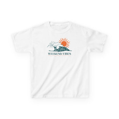 Weekend Vibes Kids Tee - Fun Summer T-Shirt, Surfing Shirt, Beach Tee, Boys Girls Graphic Tee, Perfect Summer Gift