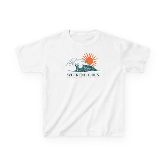Weekend Vibes Kids Tee - Fun Summer T-Shirt, Surfing Shirt, Beach Tee, Boys Girls Graphic Tee, Perfect Summer Gift
