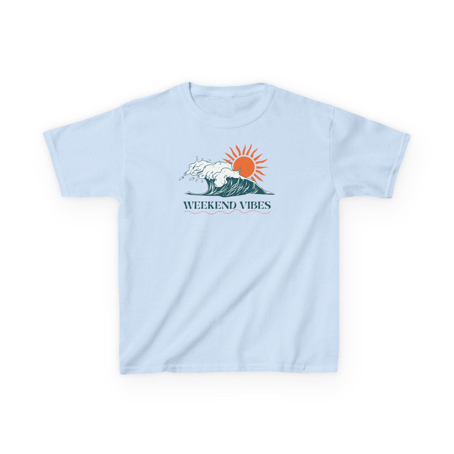 Weekend Vibes Kids Tee - Fun Summer T-Shirt, Surfing Shirt, Beach Tee, Boys Girls Graphic Tee, Perfect Summer Gift