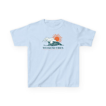 Weekend Vibes Kids Tee - Fun Summer T-Shirt, Surfing Shirt, Beach Tee, Boys Girls Graphic Tee, Perfect Summer Gift