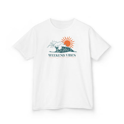 Weekend Vibes Kids Tee - Fun Summer T-Shirt, Surfing Shirt, Beach Tee, Boys Girls Graphic Tee, Perfect Summer Gift